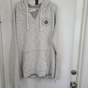 Vineyard Crew Beach Wear Men's Classic Long Sleeve Hoodie, Size: XL Color: Grey